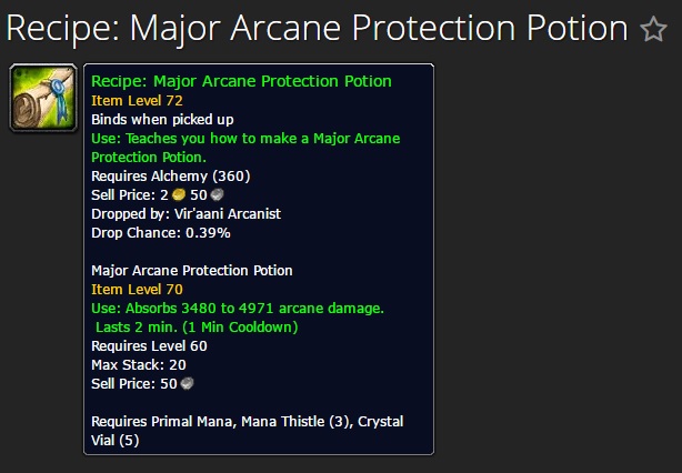 Major Arcane Protection Potion