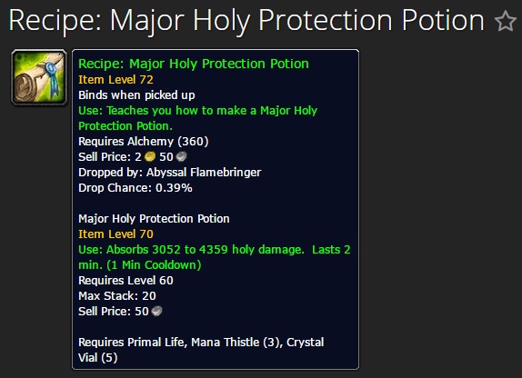 Major Holy Protection Potion